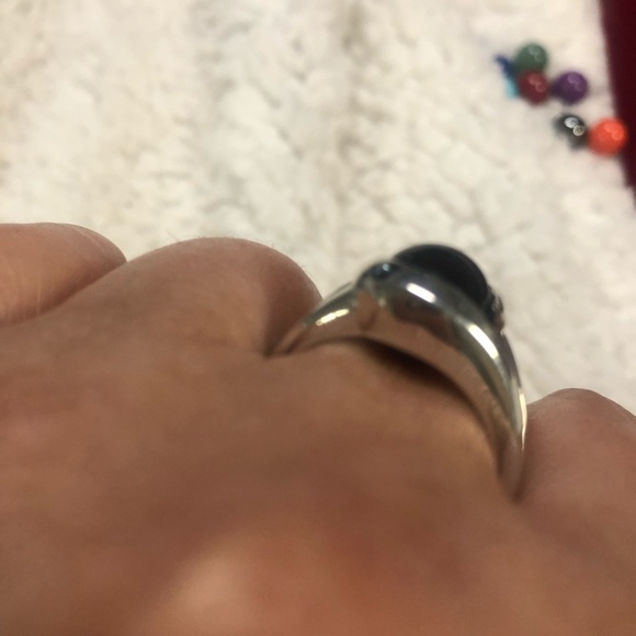 Sterling silver interchangeable marble stone ring - Picture 8 of 11